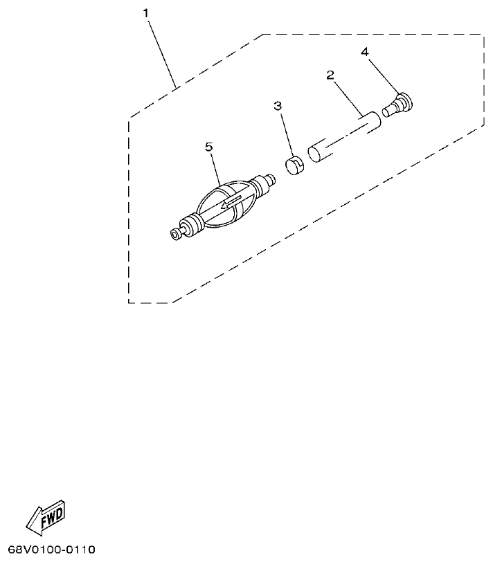 Yamaha F250HET, FL250HET FUEL 2 parts diagram